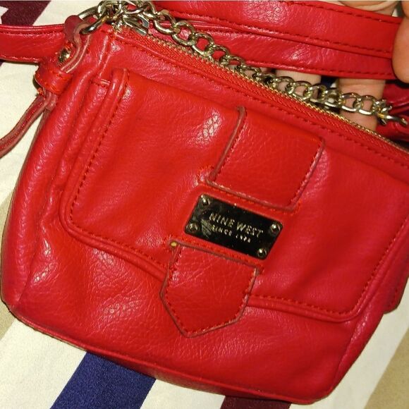 Small Nine West red satchel - Picture 1 of 7